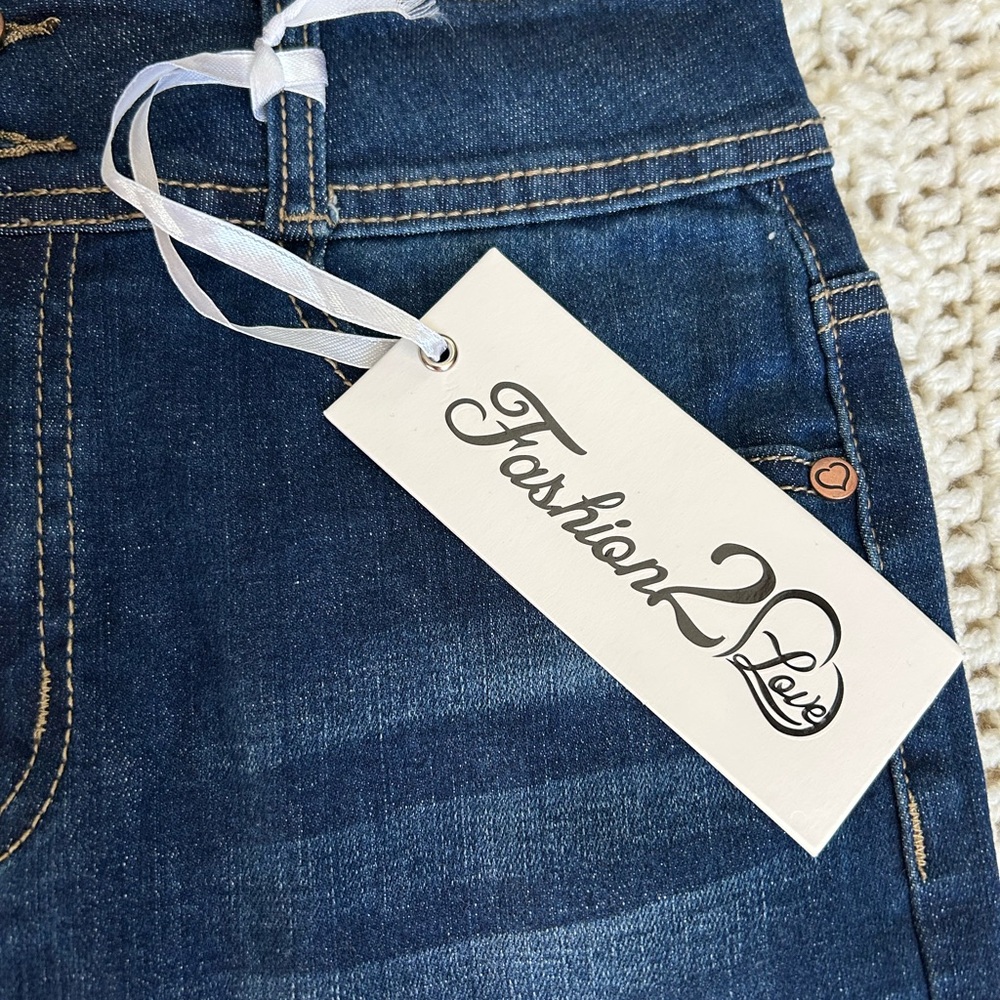 Fashion2Love | Dark Denim Midi Pencil Skirt | Size Medium - Picture 2 of 9